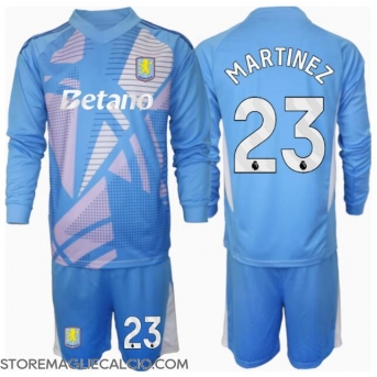 Aston Villa Emiliano Martinez #23 Portiere Maglia Gara Terza Repliche 2024-25 Bambino Maniche Lunghe